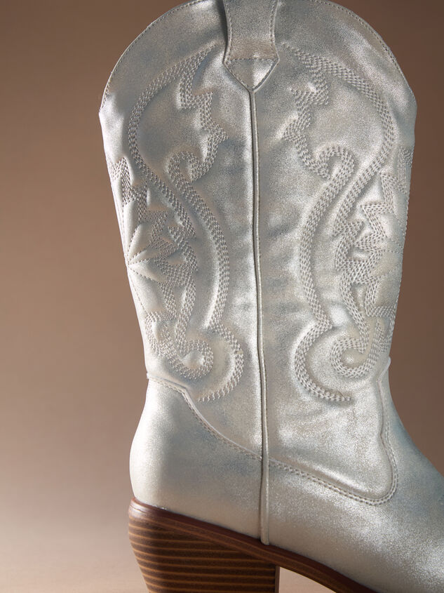 Kelsha Metallic Western Boots Detail 3 - TULLABEE