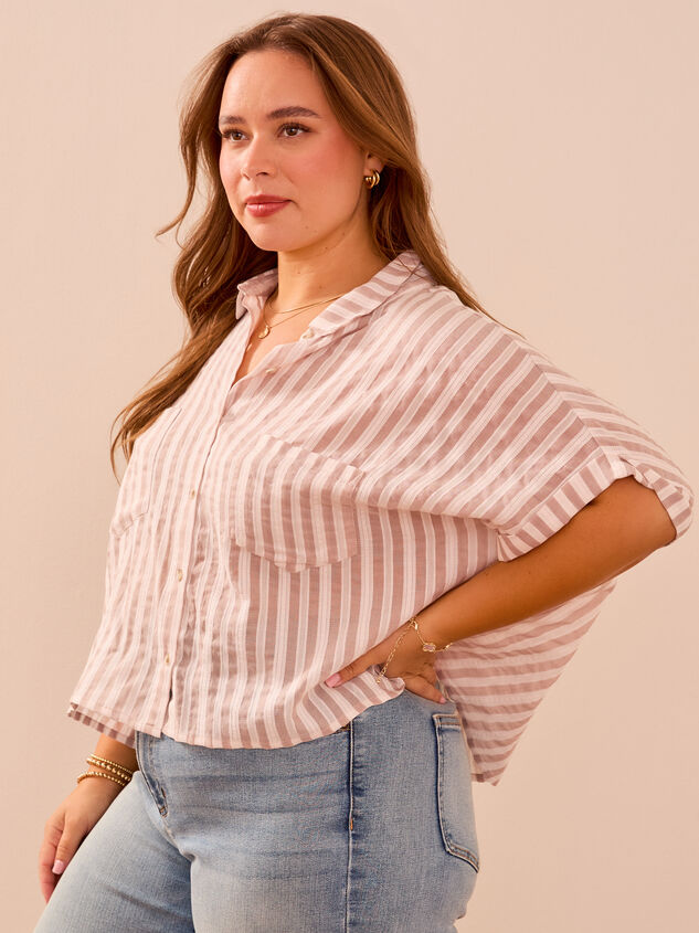 Kathy Button-Down Top Detail 3 - TULLABEE