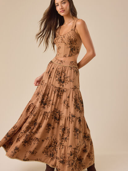 Matilda Floral Tier Midi Set - TULLABEE