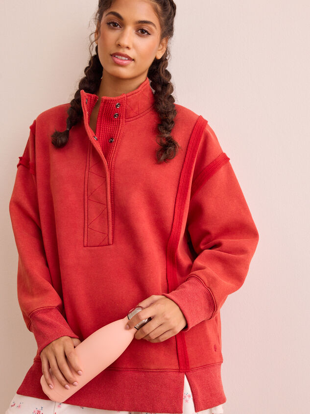 Studio Snap Pieced Pullover Detail 3 - TULLABEE