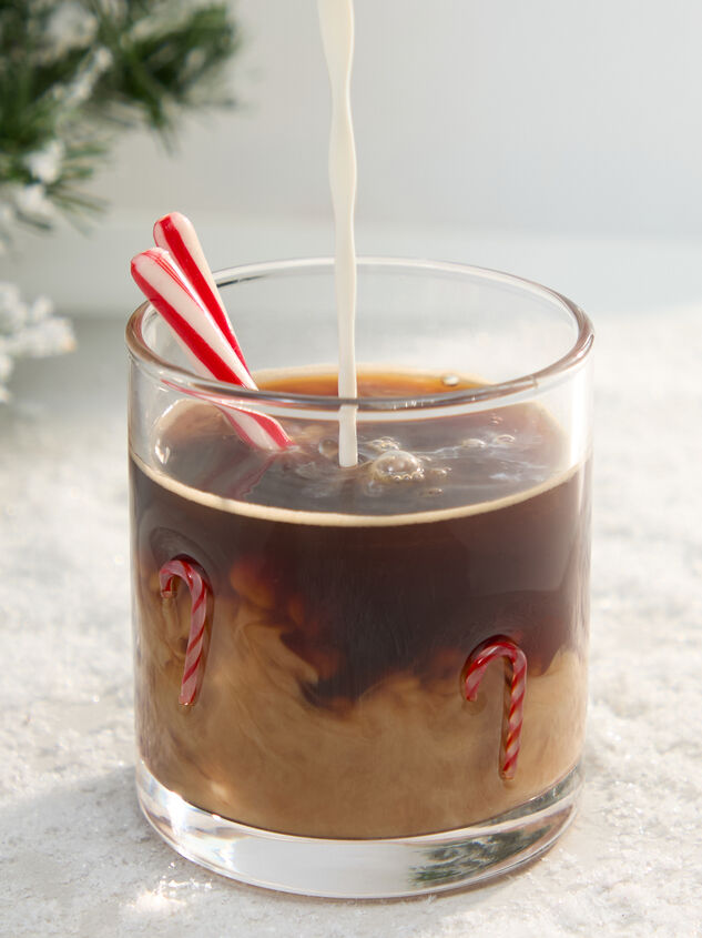 Candy Cane Juice Glass Detail 4 - TULLABEE