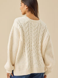 Ella Mixed Cable Sweater Detail 4 - TULLABEE