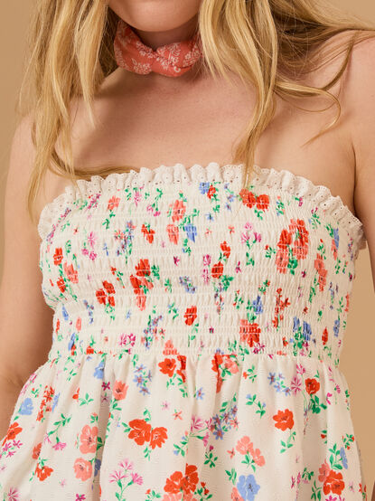 Carly Floral Smocked Tube Top - TULLABEE