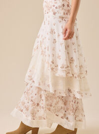 Becca Ruffle Tier Midi Skirt Detail 5 - TULLABEE