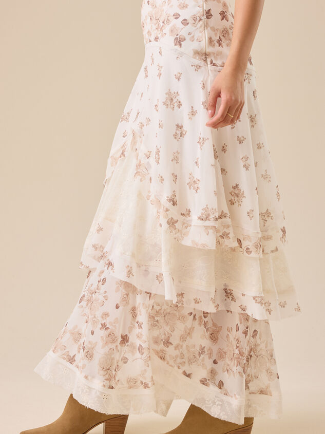 Becca Ruffle Tier Midi Skirt Detail 5 - TULLABEE