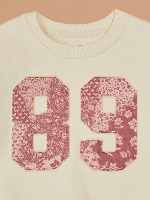 89 Bouquet Patchwork Sweatshirt Detail 3 - TULLABEE