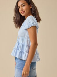 Celine Tiered Babydoll Top Detail 3 - TULLABEE