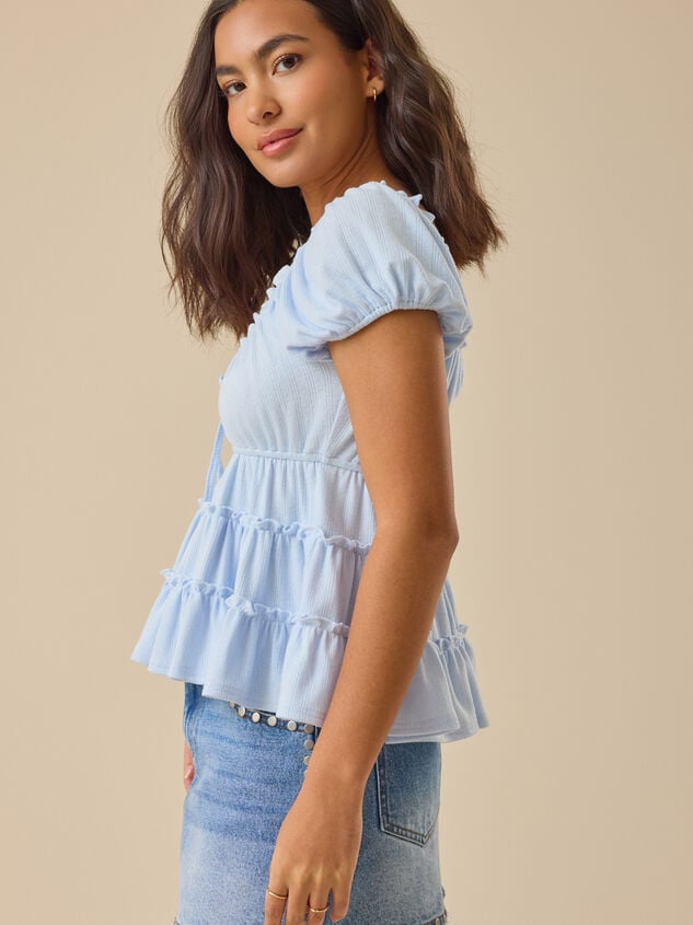 Celine Tiered Babydoll Top Detail 3 - TULLABEE