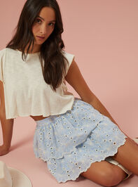 Emaline Embroidered Floral Skirt Detail 2 - TULLABEE