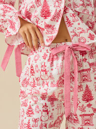 Kamila Satin Toile Sleep Pant Detail 2 - TULLABEE