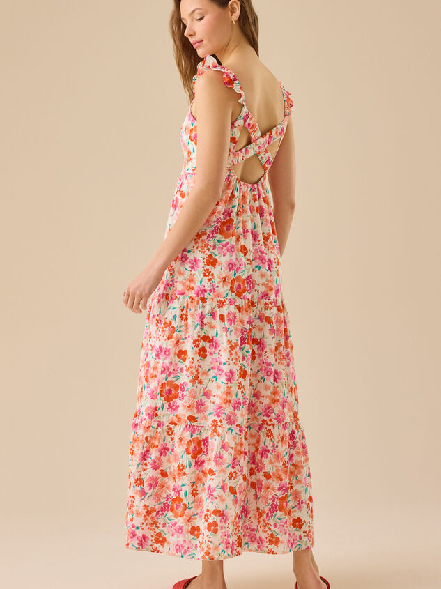 Lindy Floral Maxi Dress Detail 2 - TULLABEE
