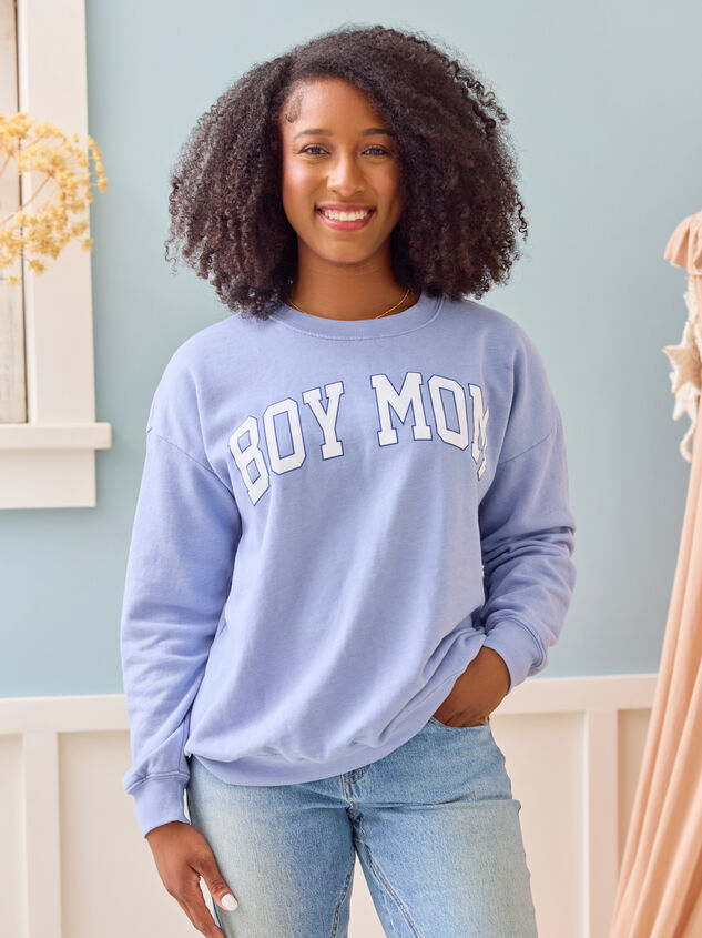 Boy Mom Graphic Sweatshirt - TULLABEE