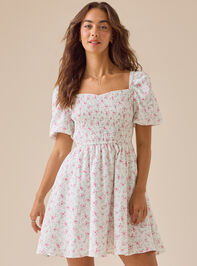 Stacey Floral Mama Mini Dress Detail 2 - TULLABEE