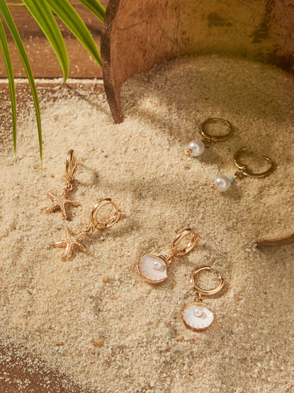 Beachside Bliss Mini Hoop Set - TULLABEE