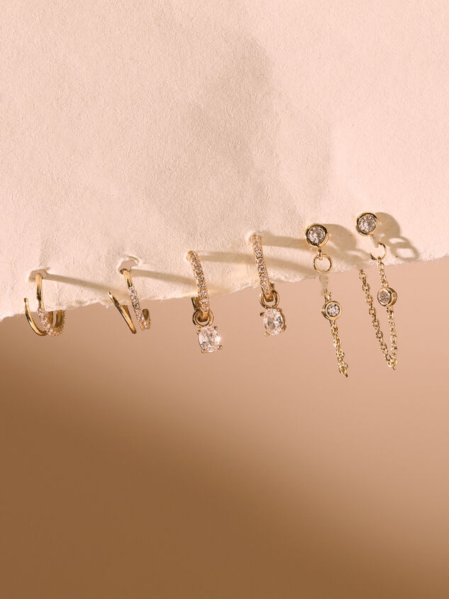 18K Gold Double Hoop Glitz Set - TULLABEE