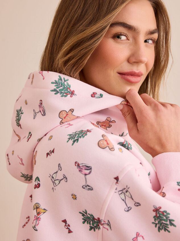 Mistletoe and Mimosas Icon Hoodie Detail 6 - TULLABEE