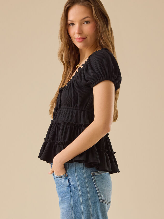 Nia Tiered Babydoll Top Detail 4 - TULLABEE