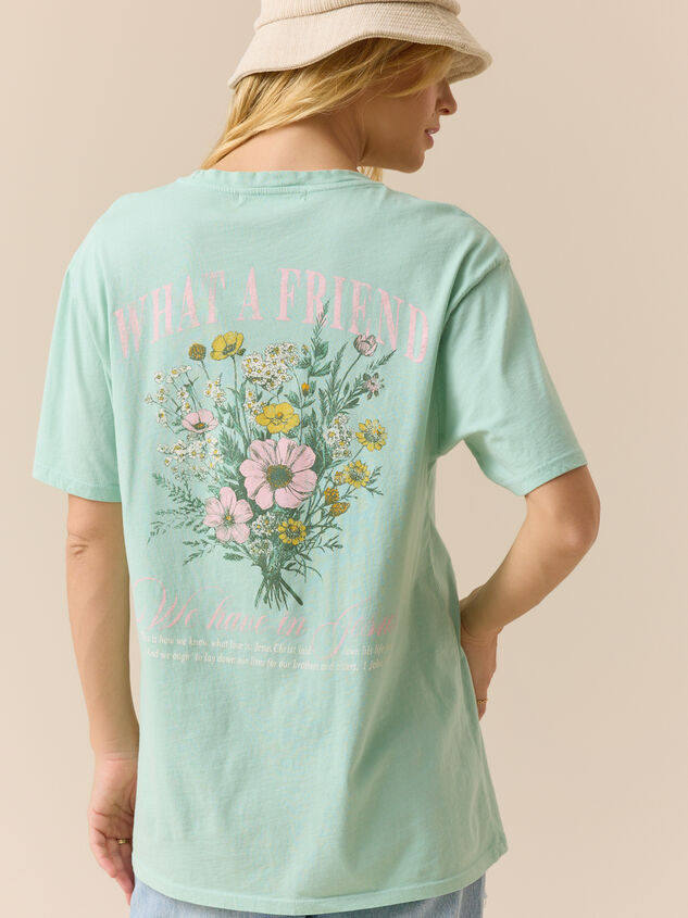 What A Friend We Have In Jesus Graphic Tee Detail 6 - TULLABEE