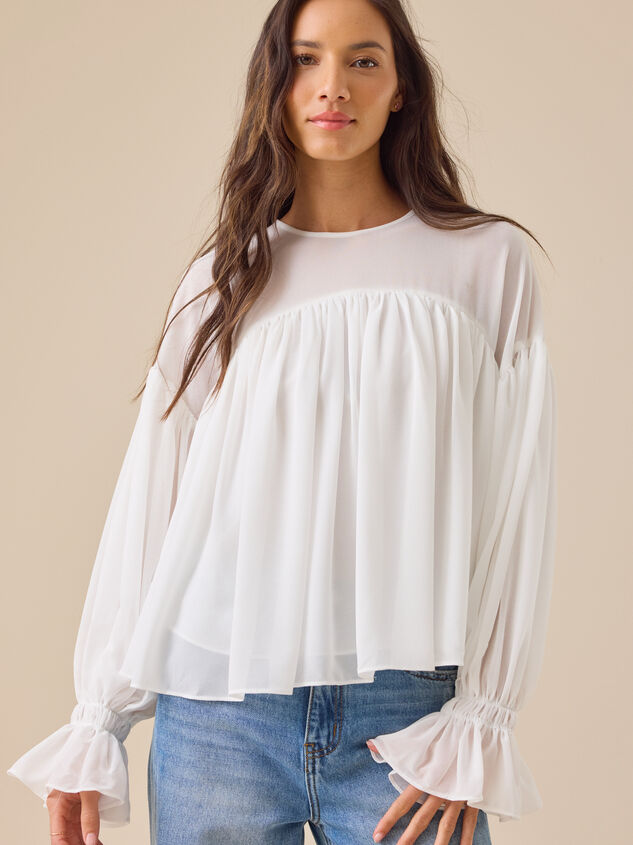 Kylie Chiffon Boho Top - TULLABEE