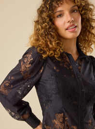 Estela Lace Button Up Top Detail 2 - TULLABEE