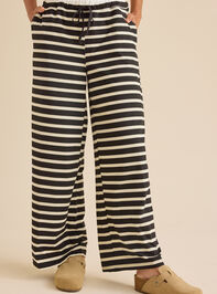 Finley Striped Lounge Pants Detail 2 - TULLABEE
