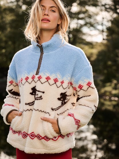 Ski Girl Sherpa Pullover - TULLABEE