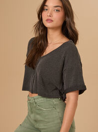 Alessia Ribbed Top Detail 3 - TULLABEE