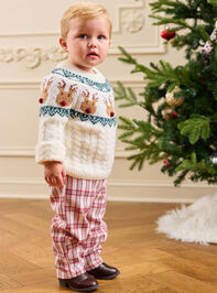 Reindeer Fair Isle Sweater Detail 4 - TULLABEE