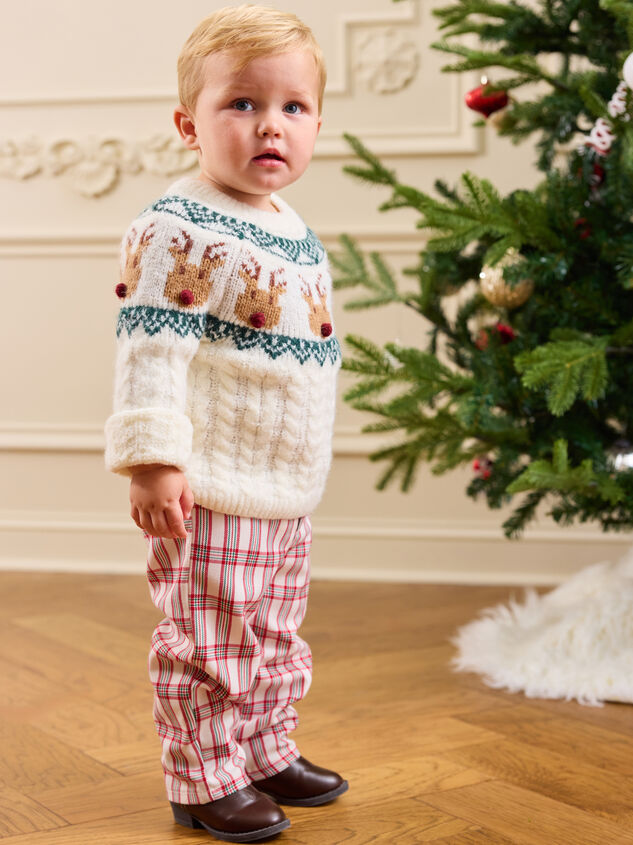 Reindeer Fair Isle Sweater Detail 4 - TULLABEE