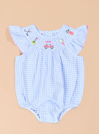 Caddie Cutie Gingham Bubble by Mud Pie - TULLABEE