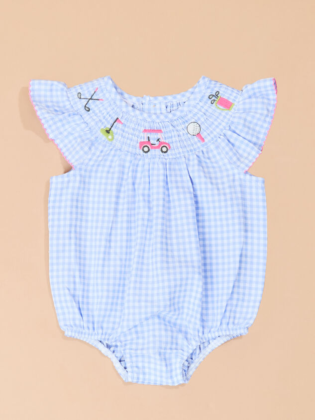 Caddie Cutie Gingham Bubble by Mud Pie - TULLABEE