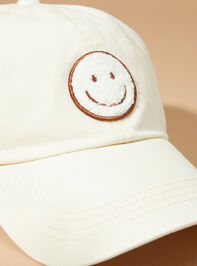Smile Patch Baseball Cap Detail 2 - TULLABEE