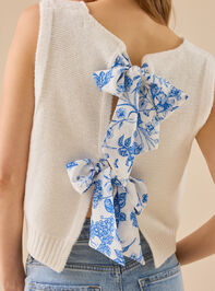 Bonnie Bow Back Vest Detail 5 - TULLABEE