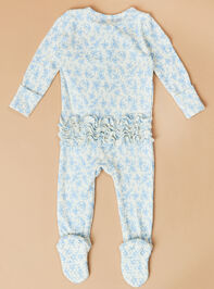 Romi Floral Ruffle Footie Detail 4 - TULLABEE