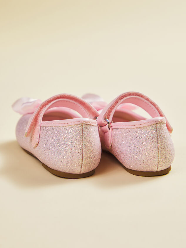Tish Toddler Glitter Ballet Flat Detail 4 - TULLABEE