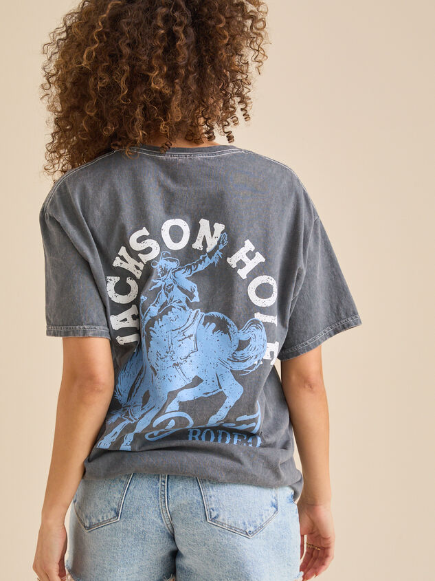 Jackson Hole Rodeo Oversize Tee Detail 5 - TULLABEE