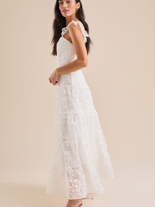 Kallie Lace Tiered Maxi Dress Detail 4 - TULLABEE