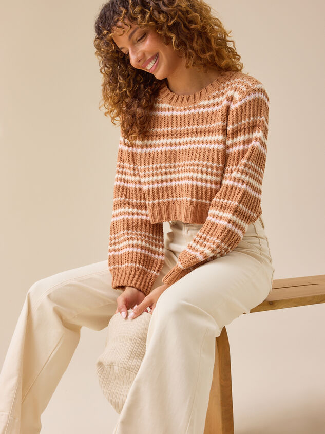 Naomi Striped Chenille Sweater Detail 4 - TULLABEE