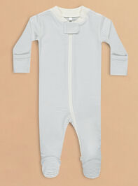 Sky Stripe Footie by Quincy Mae - TULLABEE