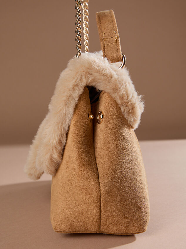 Fawn Suede Crossbody Detail 2 - TULLABEE