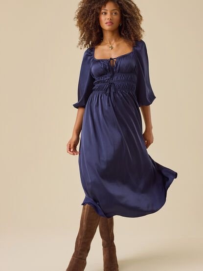 Jillie Satin Maxi Dress - TULLABEE