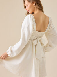 Eileen Satin Mini Dress Detail 2 - TULLABEE
