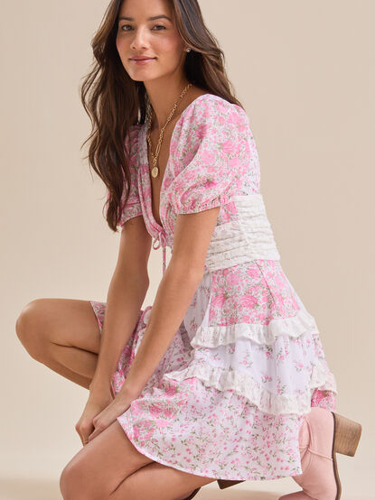Aderny Floral Mini Dress - TULLABEE