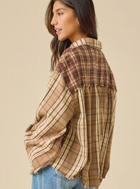 Adelaide Mixed Plaid Top Detail 6 - TULLABEE
