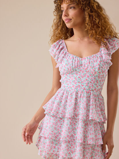 Alaine Floral Mini Dress - TULLABEE