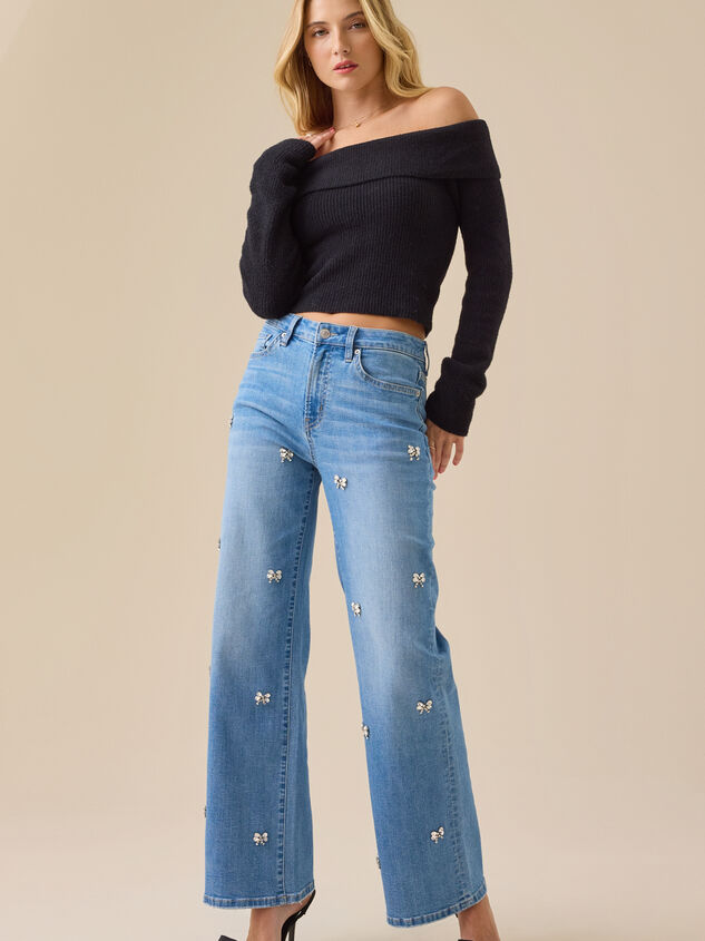 Gwennie Bow Embellished Jeans - TULLABEE