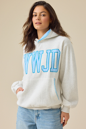 WWJD Embroidered Hoodie - Altar'd State - 