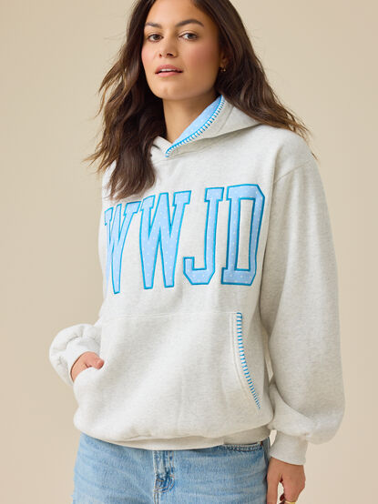 WWJD Embroidered Hoodie - TULLABEE