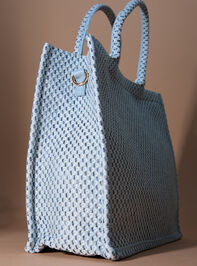River Bend Woven Tote Bag Detail 5 - TULLABEE