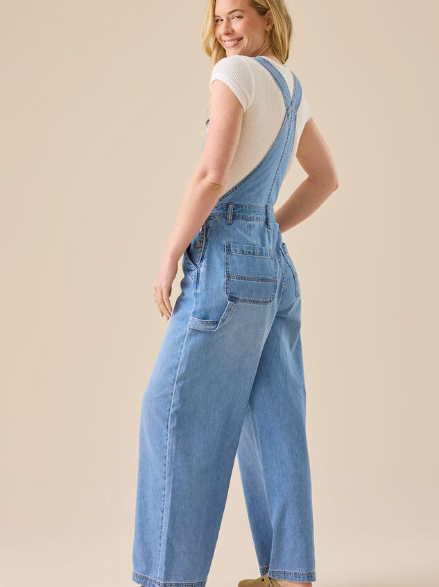 Brayden Wide Leg Overalls Detail 5 - TULLABEE